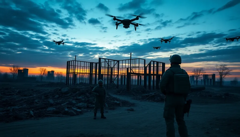 Imagen relacionada con ataque de drones Rusia Ucrania