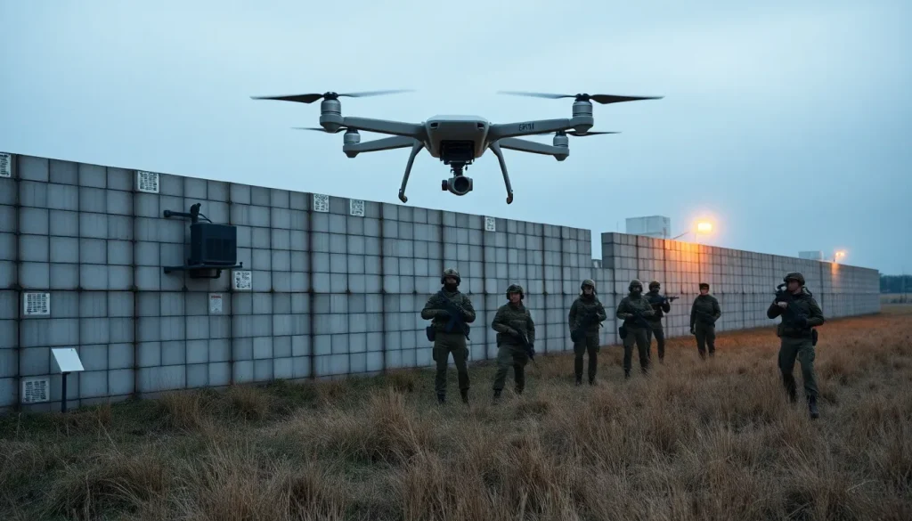 Imagen relacionada con muro antidrones Europa