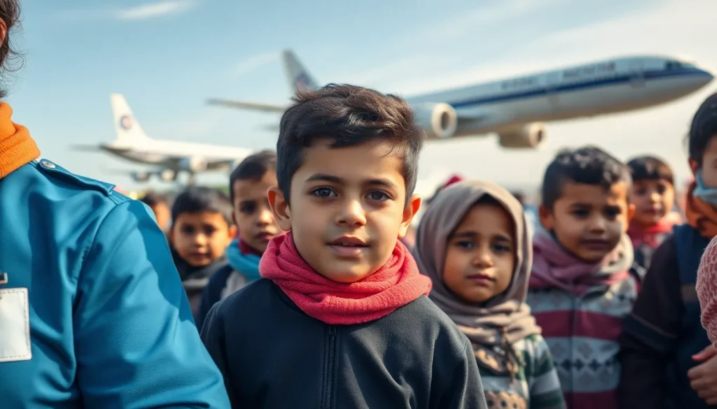 Imagen relacionada con evacuación de menores gazatíes