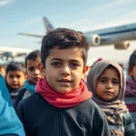 Imagen relacionada con evacuación de menores gazatíes