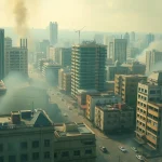 Imagen relacionada con ataques aéreos en Damasco