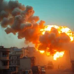 Imagen relacionada con ataques aéreos Hezbolá