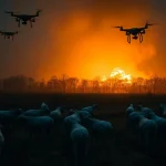 Imagen relacionada con ataque de drones en Ucrania