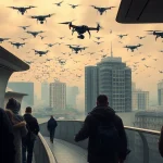 Imagen relacionada con ataques aéreos en Kiev