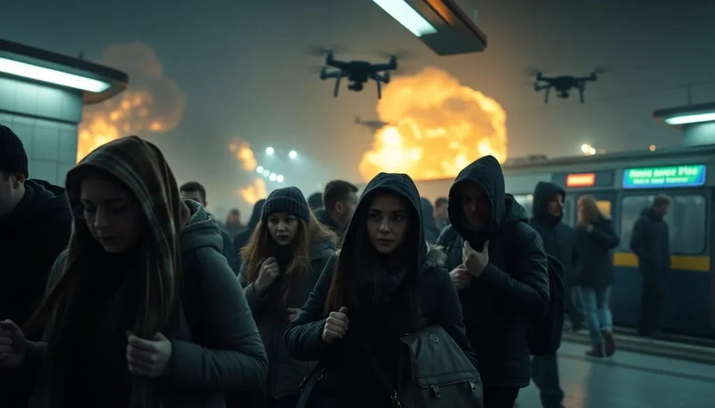 Imagen relacionada con ataques de drones en Kiev