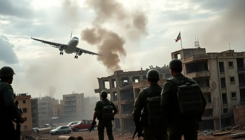 Imagen relacionada con ataque aéreo en Damasco