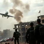 Imagen relacionada con ataque aéreo en Damasco