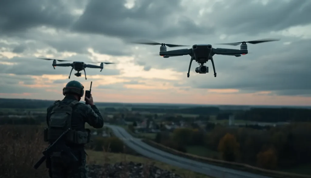 Imagen relacionada con ataque con drones en Polonia