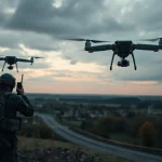 Imagen relacionada con ataque con drones en Polonia