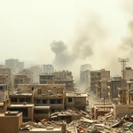 Imagen relacionada con bombardeos en Rafah