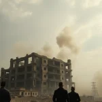 Imagen relacionada con ataque aéreo en Damasco