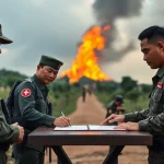 Imagen relacionada con acuerdo de alto el fuego Tailandia Camboya