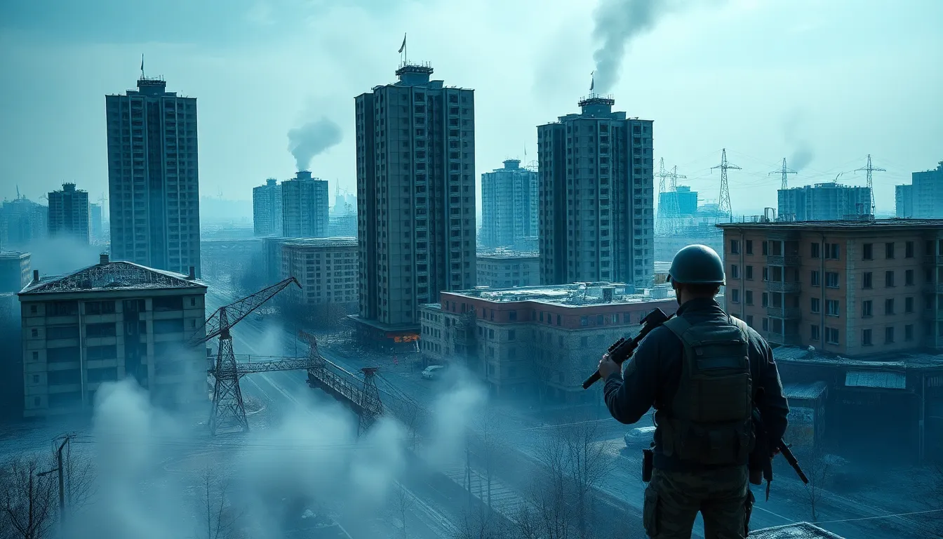 Imagen relacionada con ataque misilístico en Kiev