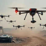 Imagen relacionada con drones bélicos Ucrania Zelenski misión robotizada